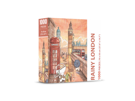 1000 pieces Rainy London Jigsaw Puzzle